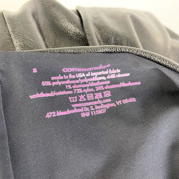 Commando Black Perfect Control Faux Leather Legging Size Small - Picture 8 of 8